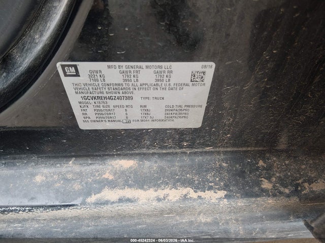 1GCVKREH4GZ407389 Chevrolet Silverado 1500 1lt