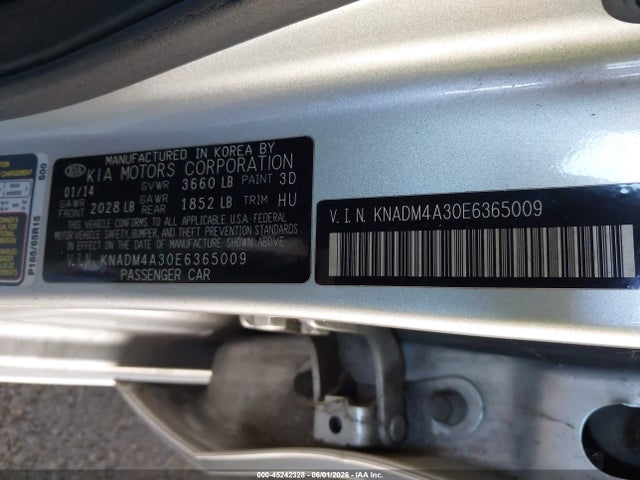 Aukcja sprzedaży 2014 Kia Rio Lx, vin: KNADM4A30E6365009, numer aukcji: 45242328