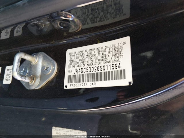Aukcja sprzedaży 2006 Acura Rsx Type S, vin: JH4DC53026S011594, numer aukcji: 45242361