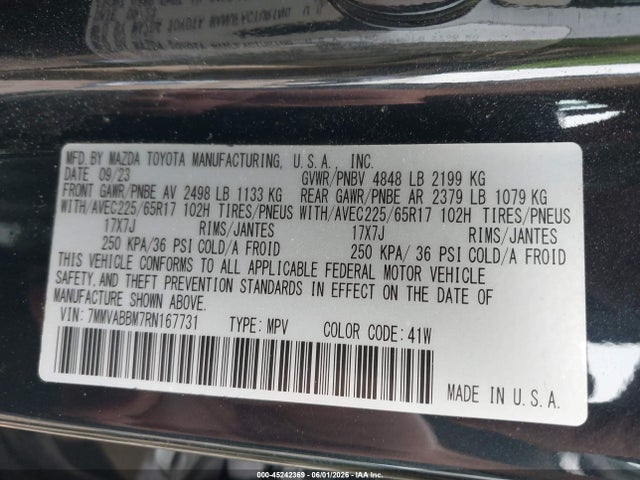 Aukcja sprzedaży 2024 Mazda Cx-50 2.5 S Preferred, vin: 7MMVABBM7RN167731, numer aukcji: 45242369