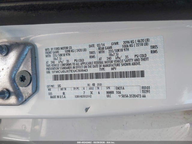 Ford Escape Titanium 2014 1FMCU0JX7EUC50943 Image 9