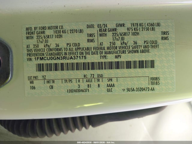 Ford Escape Active 2024 1FMCU0GN3RUA37175 Image 9