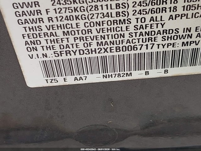 Acura MDX 2014 5FRYD3H2XEB006717 Image 9
