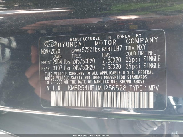Hyundai Palisade Limited 2021 KM8R54HE1MU256528 Image 9