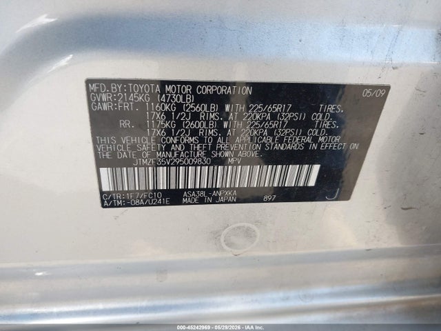 2009 Toyota Rav4 მანქანა იყიდება აუქციონზე, vin: JTMZF35V295009830, აუქციონის ნომერი: 45242969