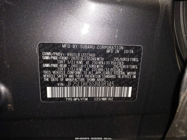 Subaru Forester Sport 2025 JF2SLDHC6SH498345 Image 9