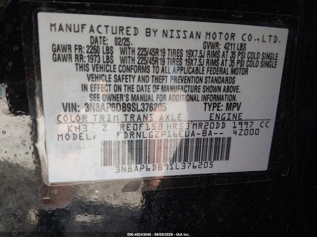 Nissan Kicks Sr Intelligent Awd 2025 3N8AP6DB9SL376205 Image 9
