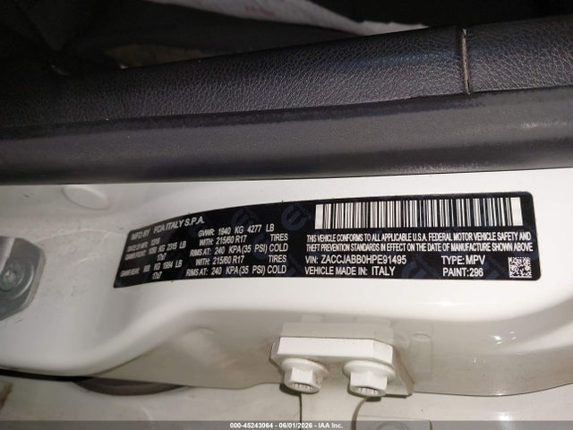 ZACCJABB0HPE91495 Jeep Renegade Latitude Fwd