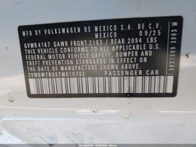 3VWBW7BU5TM010702 Volkswagen Jetta Sport