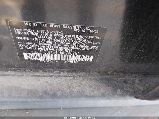 Aukcja sprzedaży 2010 Subaru Forester 2.5xt Premium, vin: JF2SH6EC9AH748791, numer aukcji: 45243249