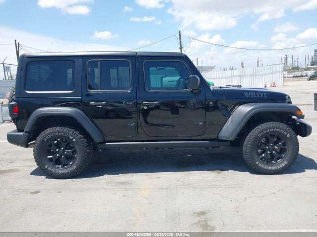 Продажа на аукционе авто 2021 Jeep Wrangler Unlimited Willys 4x4, vin: 1C4HJXDN2MW815026, номер лота: 45243259