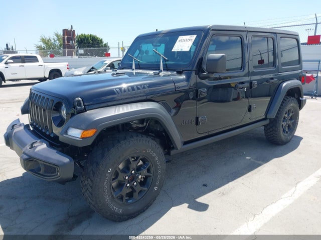 Продажа на аукционе авто 2021 Jeep Wrangler Unlimited Willys 4x4, vin: 1C4HJXDN2MW815026, номер лота: 45243259