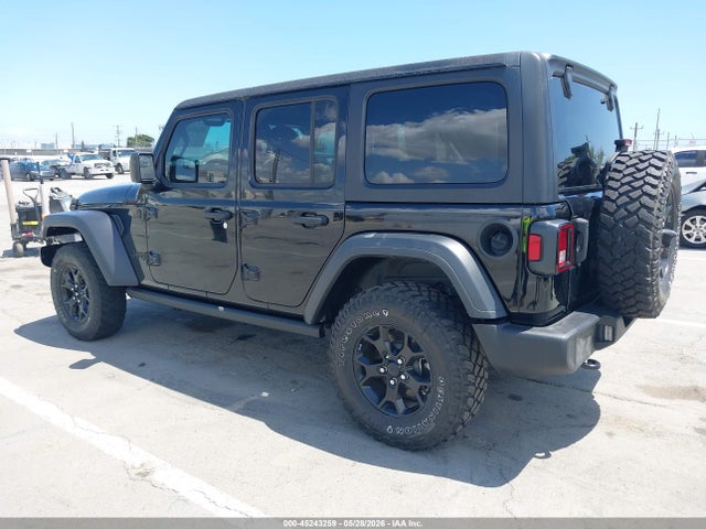 Продажа на аукционе авто 2021 Jeep Wrangler Unlimited Willys 4x4, vin: 1C4HJXDN2MW815026, номер лота: 45243259