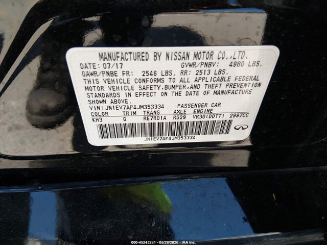 JN1EV7AP4JM353334 Infiniti Q50 3.0t Luxe