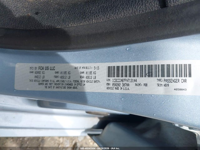 Aukcja sprzedaży 2015 Chrysler 200 Limited, vin: 1C3CCCAB7FN713144, numer aukcji: 45243304
