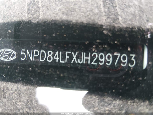 45243361 :رقم المزاد ، 5NPD84LFXJH299793 vin ، 2018 Hyundai Elantra Sel مزاد بيع