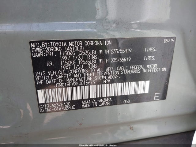 Toyota Rav4 Xle Premium 2019 JTMC1RFVXKJ016673 Image 9