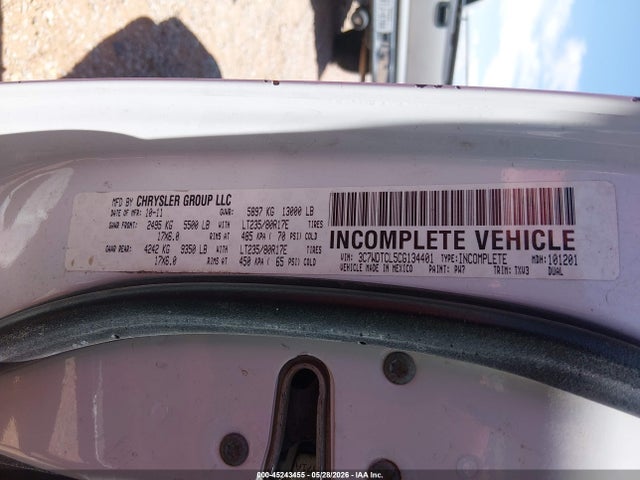 Aukcja sprzedaży 2012 Ram 3500 Chassis St/slt/laramie, vin: 3C7WDTCL5CG134401, numer aukcji: 45243455