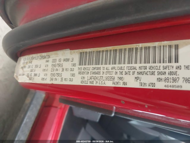 Продаж на аукціоні авто 2007 Jeep Wrangler X, vin: 1J4FA24127L103350, номер лоту: 45243759
