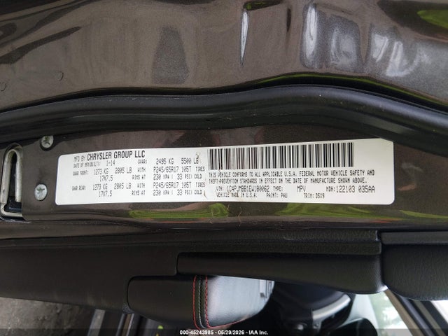 2014 Jeep Cherokee Trailhawk მანქანა იყიდება აუქციონზე, vin: 1C4PJMBB1EW180062, აუქციონის ნომერი: 45243985