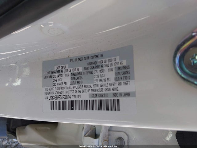 Aukcja sprzedaży 2025 Mazda Cx-90 Phev Premium Plus Package, vin: JM3KKEHA9S1203714, numer aukcji: 45244080
