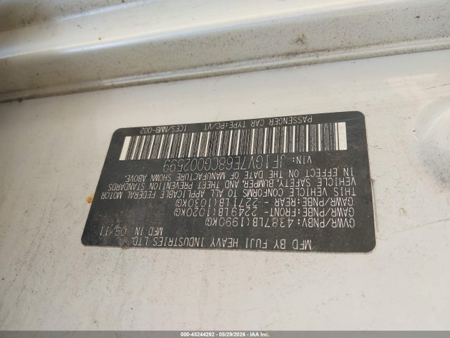 Продаж на аукціоні авто 2012 Subaru Impreza Wrx, vin: JF1GV7E68CG002599, номер лоту: 45244292