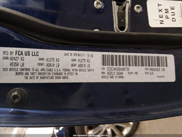 2016 Chrysler 300c Awd მანქანა იყიდება აუქციონზე, vin: 2C3CCAKG9GH282735, აუქციონის ნომერი: 45244445