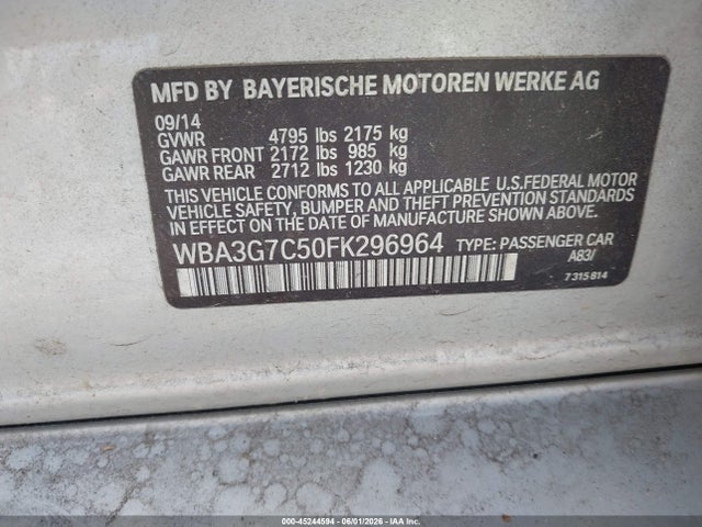 WBA3G7C50FK296964 BMW 328i Xdrive