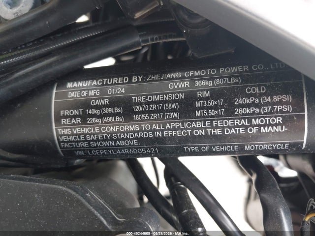 Cf Moto 800nk 2024 LCEPEYL44R6005421 Image 10