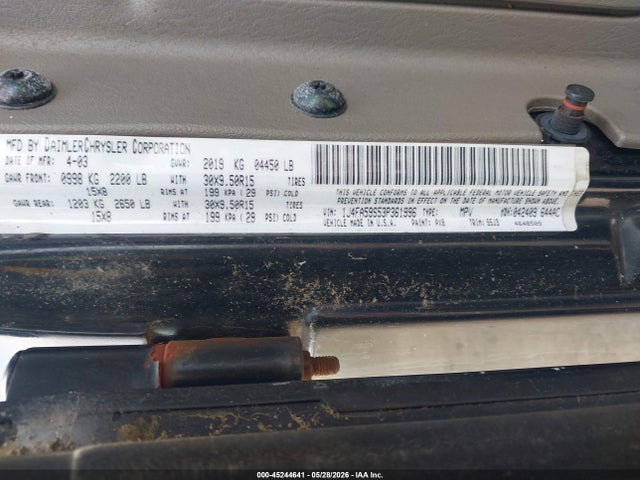Продаж на аукціоні авто 2003 Jeep Wrangler Sahara, vin: 1J4FA59S53P361996, номер лоту: 45244641