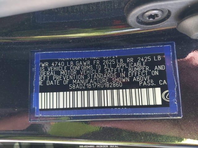 45244993 :رقم المزاد ، 58ADZ1B17RU182860 vin ، 2024 Lexus Es 350 مزاد بيع