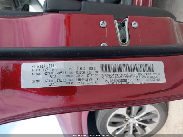 Продажа на аукционе авто 2019 Jeep Cherokee Overland 4x4, vin: 1C4PJMJN3KD309826, номер лота: 45245052