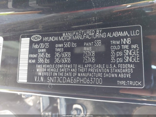 Hyundai Santa Cruz Sel 2023 5NTJCDAE6PH063700 Image 9