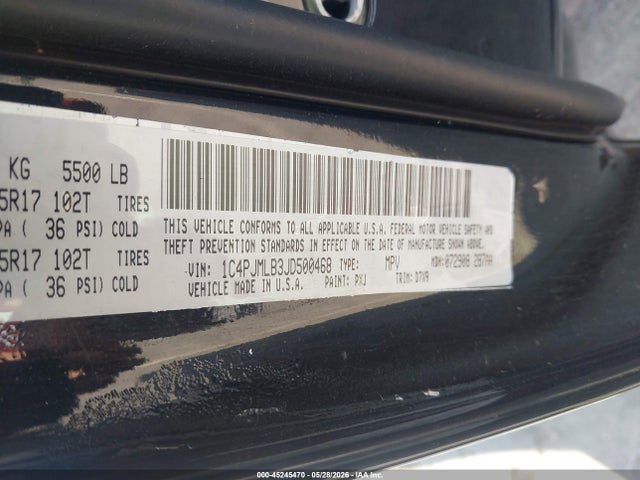 Продажа на аукционе авто 2018 Jeep Cherokee Latitude Plus 4x4, vin: 1C4PJMLB3JD500468, номер лота: 45245470