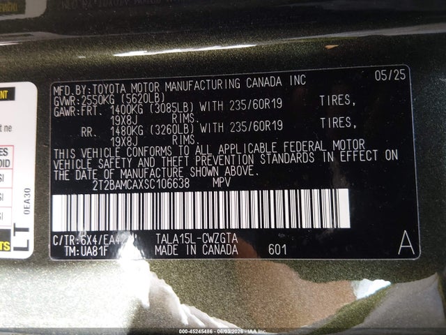 Lexus Rx 350 Premium 2025 2T2BAMCAXSC106638 Image 9
