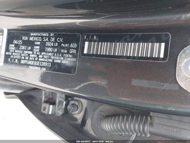 45245537 :رقم المزاد ، 3KPFU4DE6SE128913 vin ، 2025 Kia K4 Ex مزاد بيع