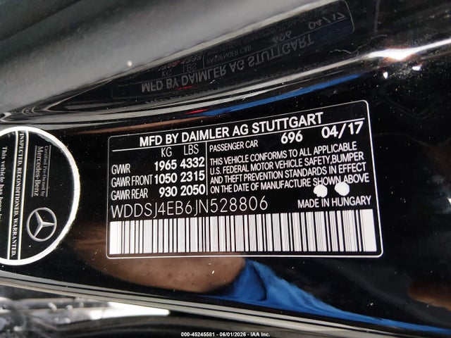 Mercedes-Benz CLA 250 2018 WDDSJ4EB6JN528806 Image 9