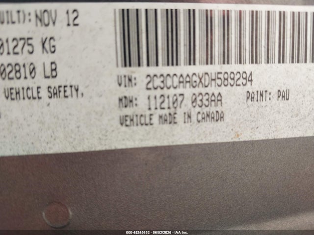 Aukcja sprzedaży 2013 Chrysler 300 Motown, vin: 2C3CCAAGXDH589294, numer aukcji: 45245652