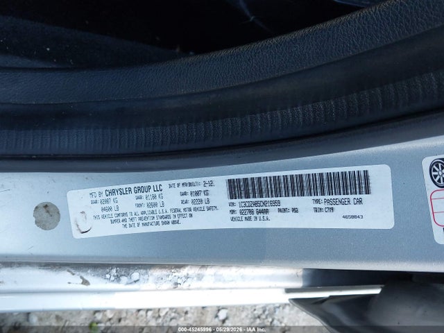 Aukcja sprzedaży 2012 Dodge Avenger Se, vin: 1C3CDZAB5CN216959, numer aukcji: 45245996