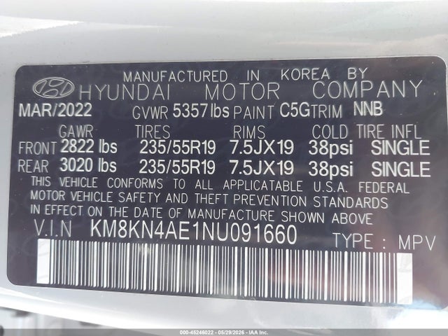 Hyundai Ioniq 5 Sel 2022 KM8KN4AE1NU091660 Image 9