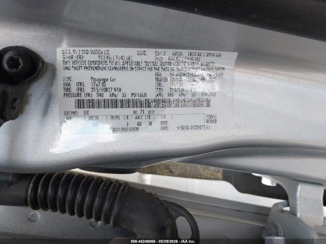 Продаж на аукціоні авто 2017 Ford Focus Sel, vin: 1FADP3H24HL249809, номер лоту: 45246066