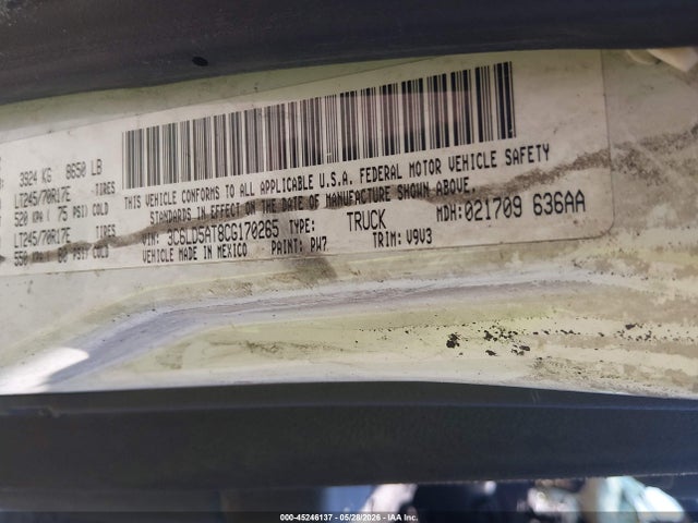 Aukcja sprzedaży 2012 Ram 2500 St, vin: 3C6LD5AT8CG170265, numer aukcji: 45246137