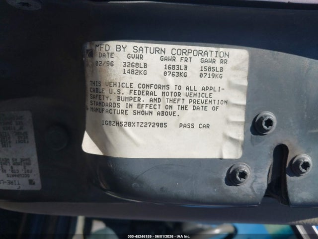 Продаж на аукціоні авто 1996 Saturn Sl1, vin: 1G8ZH528XTZ272985, номер лоту: 45246159
