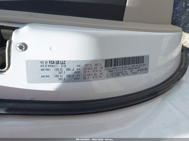 2018 Chrysler Pacifica Limited მანქანა იყიდება აუქციონზე, vin: 2C4RC1GG5JR251532, აუქციონის ნომერი: 45246207