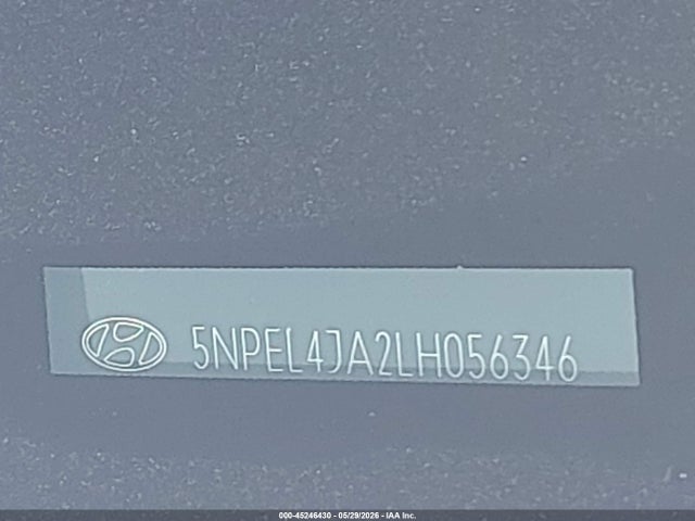 Aukcja sprzedaży 2020 Hyundai Sonata Sel, vin: 5NPEL4JA2LH056346, numer aukcji: 45246430