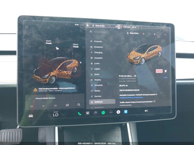 Продаж на аукціоні авто 2019 Tesla Model 3 Long Range/performance, vin: 5YJ3E1EB3KF448249, номер лоту: 45246513