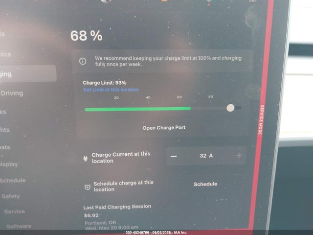 45246706 :رقم المزاد ، 5YJ3E1EA7PF561555 vin ، 2023 Tesla Model 3 Rear-wheel Drive مزاد بيع