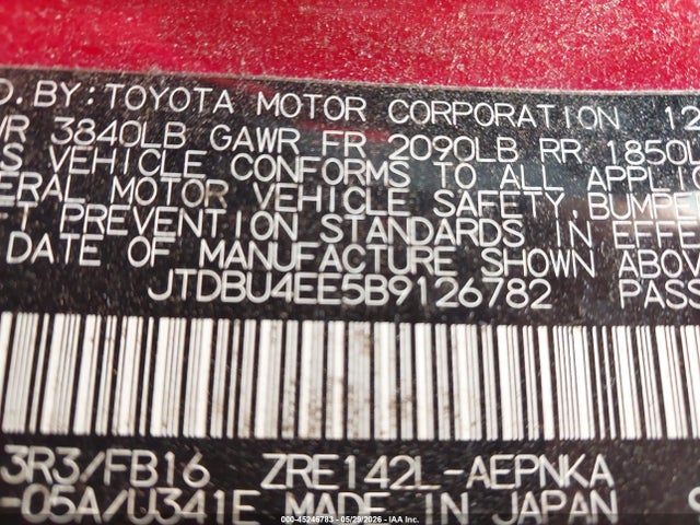 Продажа на аукционе авто 2011 Toyota Corolla Le, vin: JTDBU4EE5B9126782, номер лота: 45246783