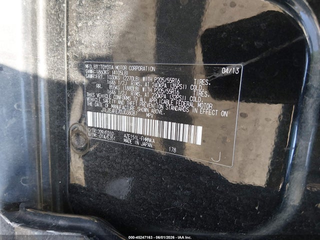 45247163 :رقم المزاد ، JTLZE4FE7DJ038087 vin ، 2013 Scion Xb مزاد بيع