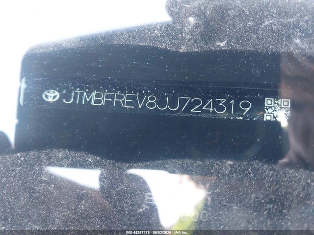 2018 Toyota Rav4 Le მანქანა იყიდება აუქციონზე, vin: JTMBFREV8JJ724319, აუქციონის ნომერი: 45247276